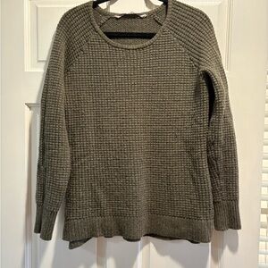 Athleta Textured Knit Sweater in Olive